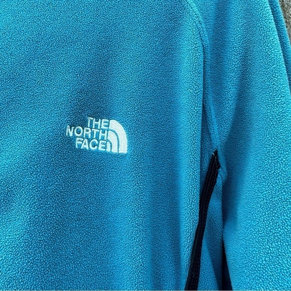 The North Face Teal Hooded Zip Fleece Jacket TKA 100 Sz XL - Picture 3 of 13